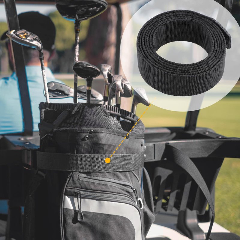 Roykaw Golf Cart Bag Holder Strap Golf Bag Holder Retainer Strap Compatible with EZGO TXT RXV Medalist 1994.5-up, Replace OEM# OEM# 71853G01