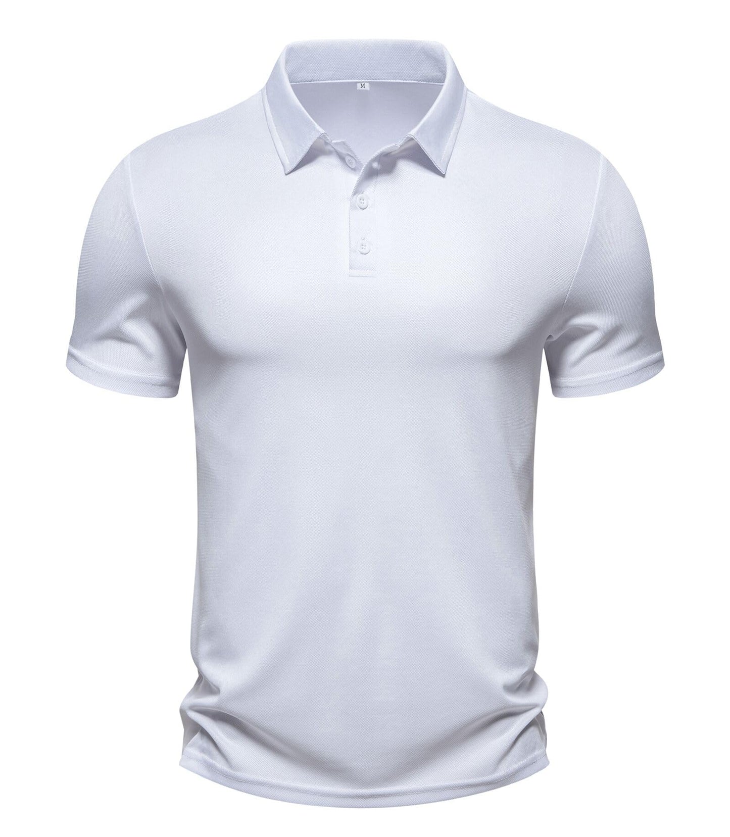 Umturmok Men's Performance Solid Color Golf Polo Shirts Moisture Wicking Quick Dry Short Sleeve Polo Shirts for Men Casual Activewear White XL