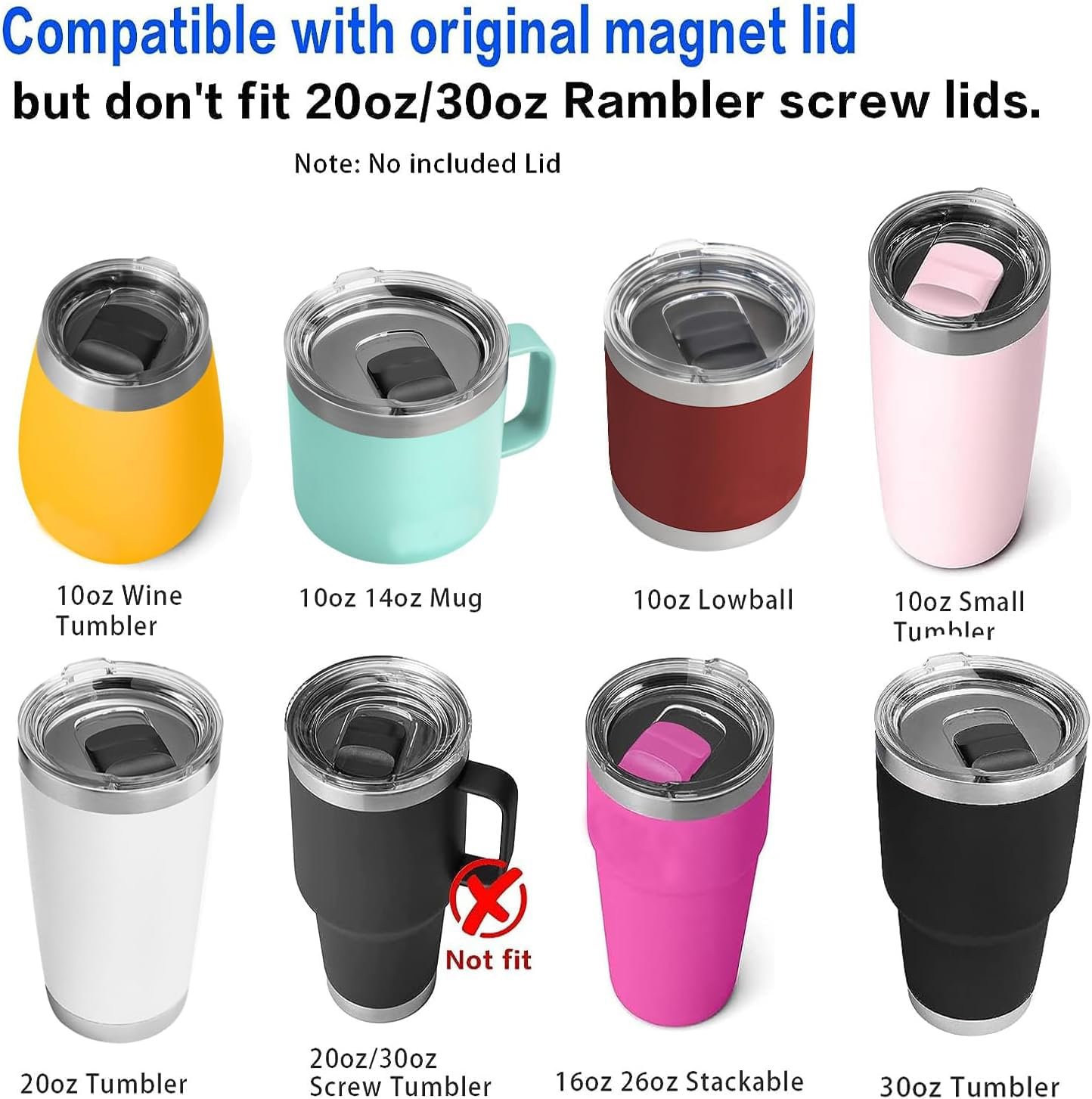 Magnetic Slider Replacement for Yeti, 2 Pcs Lid Slider Push Block Parts for Yeti Rambler 10 oz, 14 oz, 16 oz, 20 oz, 26 oz, 30 oz Magnetic Lids, Black
