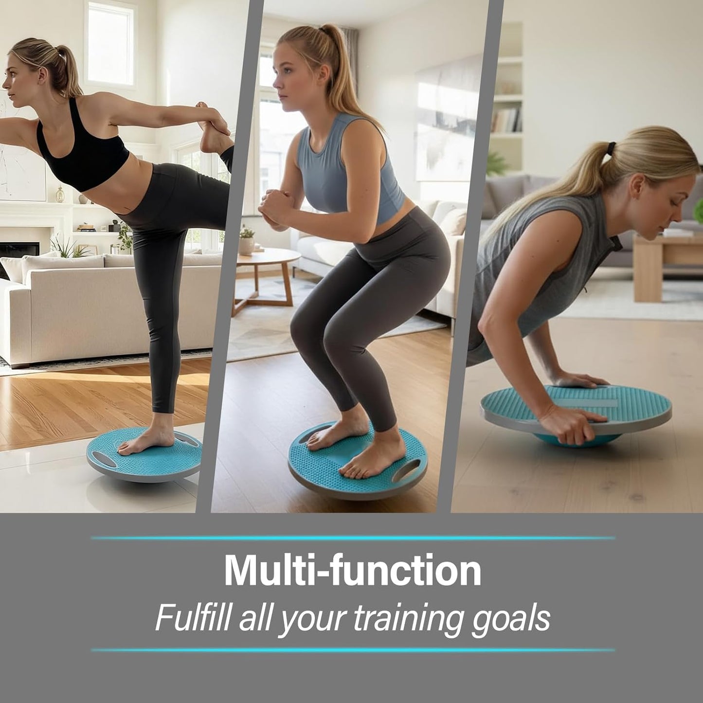 Upgraded Wobble Balance Board - Non-Slip Stability Trainer for Physical Therapy & Gym | 16.3” Core Trainer