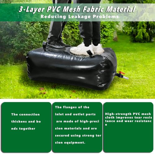 240 L/63.4 gal Water Bladder Storage Containers, Foldable Portable Water Tank Large Capacity Soft Water Bag, Drought Resistance, Fire Prevention, Emergency Water