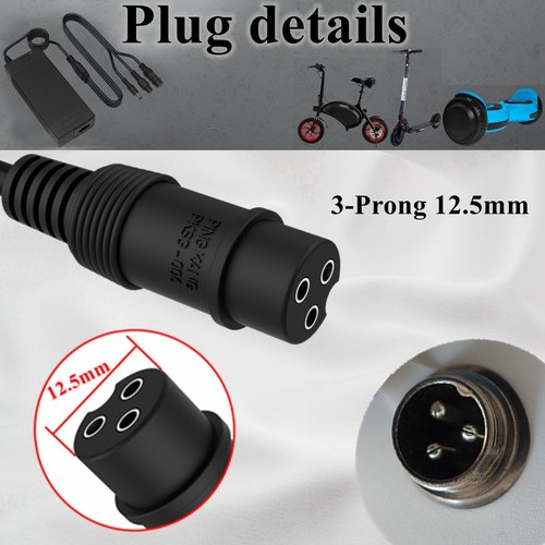 WOJIADA 29.4V 2A 3Plugs Electric Scooter Charger, 3in1 Plugs Replacement for 25.2V 25V Lithium Hoverboard E-Bike Scooter gotrax,hiboy,Jetson