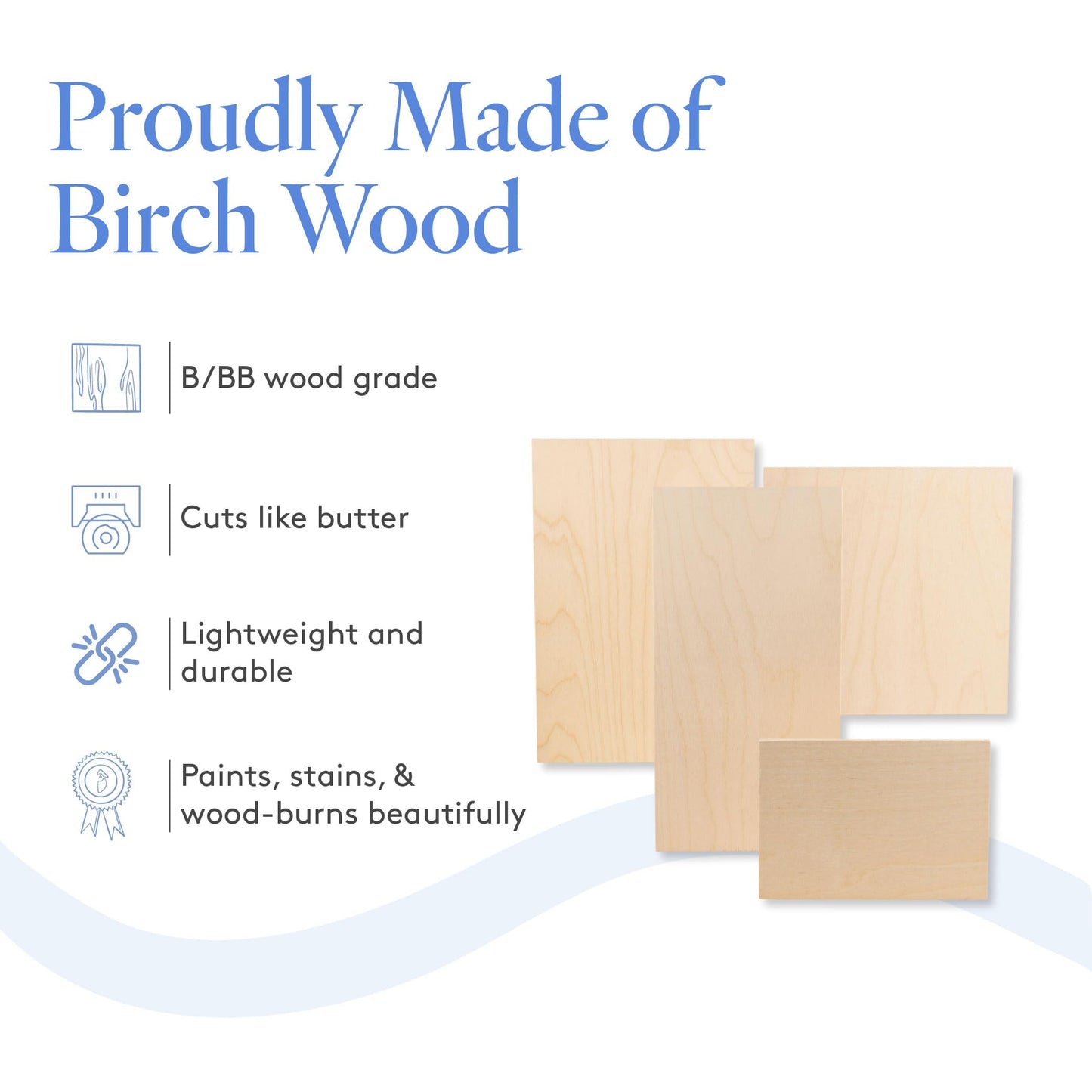 Baltic Birch Plywood 24 x 48 x 1/4 Inch - 6 mm Craft Wood, Pack of 2 B/BB Grade, Stronger Than Basswood Sheets or Balsa Wood, Perfect for Laser, CNC Cutting, Wood Burning, by Woodpeckers