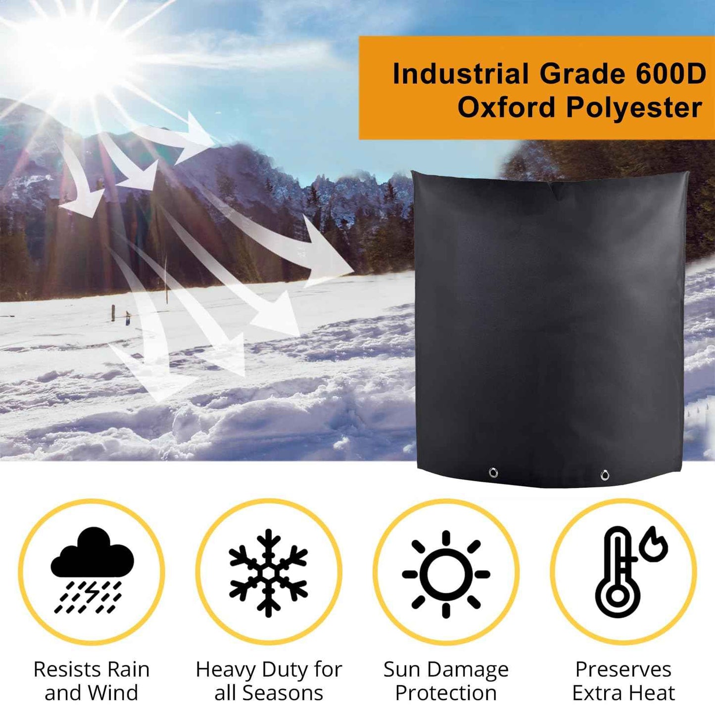 30×26 Inch Backflow Preventer Insulation Cover - Sprinkler Covers for Outside - Winter Water Well Pump Covers Sprinkler Valve Cover Insulated - Protects from Severe Snow and Intense Sun