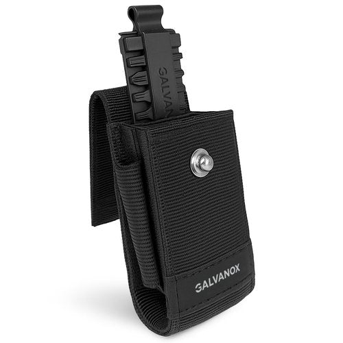 Galvanox Nylon Sheath for Multi-Tools with 21 Flat End Screwdriver Bits and Holder - Case Belt Holster Pouch with Pockets and Bit Set Included, Compatible with Leatherman (4" to 4.5")