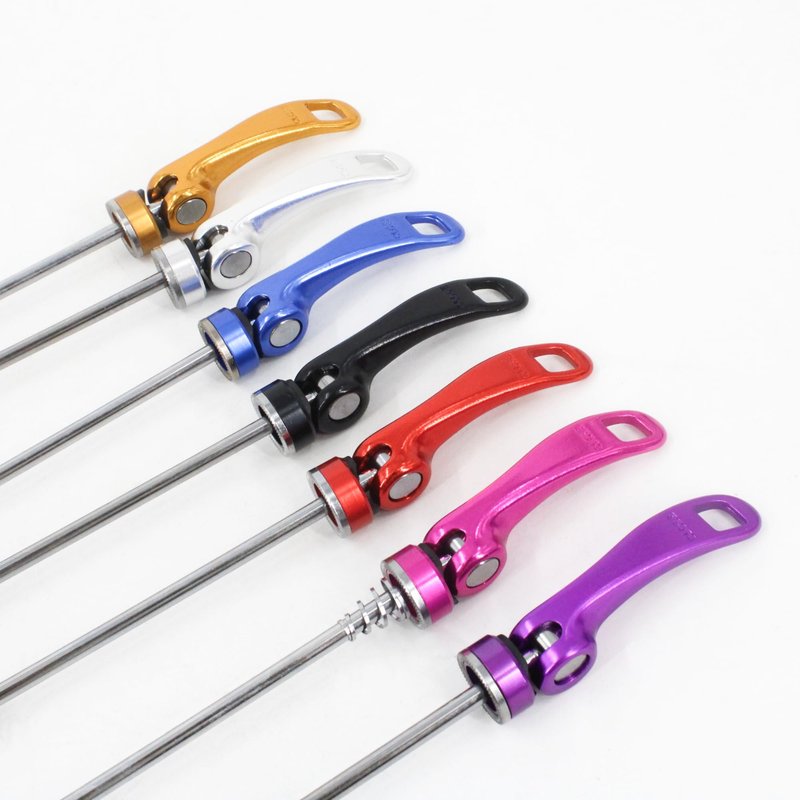 rningo 1 Pair Bike Skewers Ultralight Quick Release Skewers Front Rear Set 115/151 mm Fit for MTB/Road Bike (Sliver)