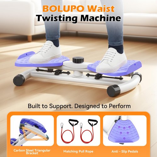 BOLUPO waist twisting machine for Exercise, Ab Twister Board, Core Twister for Women & Home Fitness, twist board for exercise,300 LBS Capacity (purple)