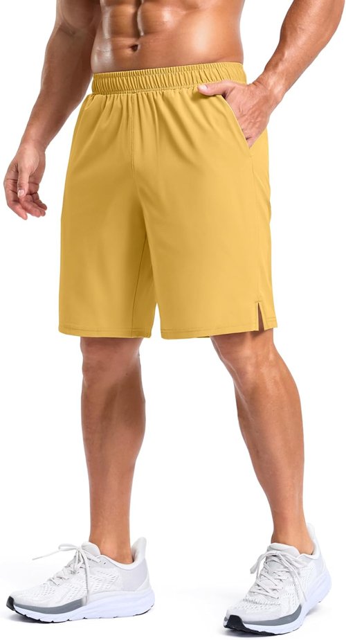 G Gradual Men's Gym Shorts - Quick Dry Athletic Running & Basketball Shorts with 2 Zipper Pockets | 7"/5"/9" Sizes