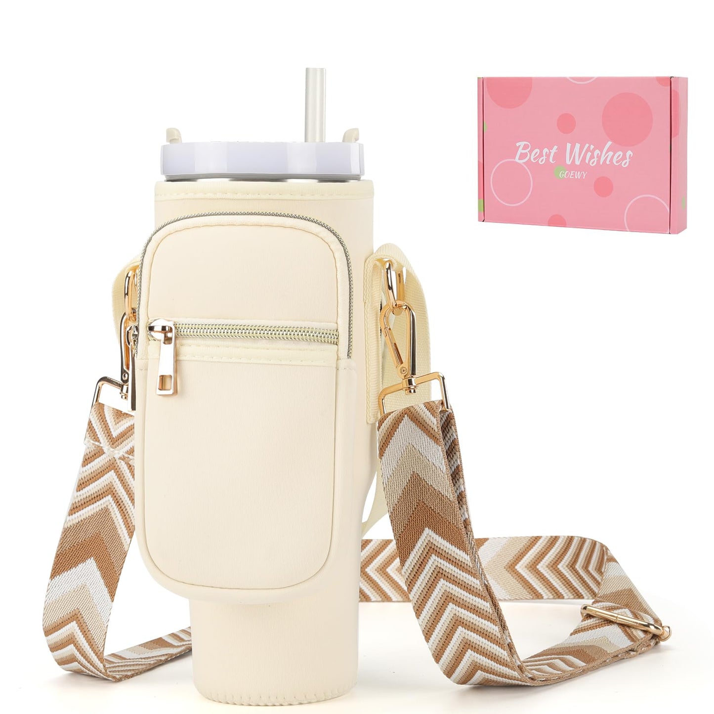 GOEWY Gifts for Womens Water Bottle Carrier Bag Stanley Cup Accessories