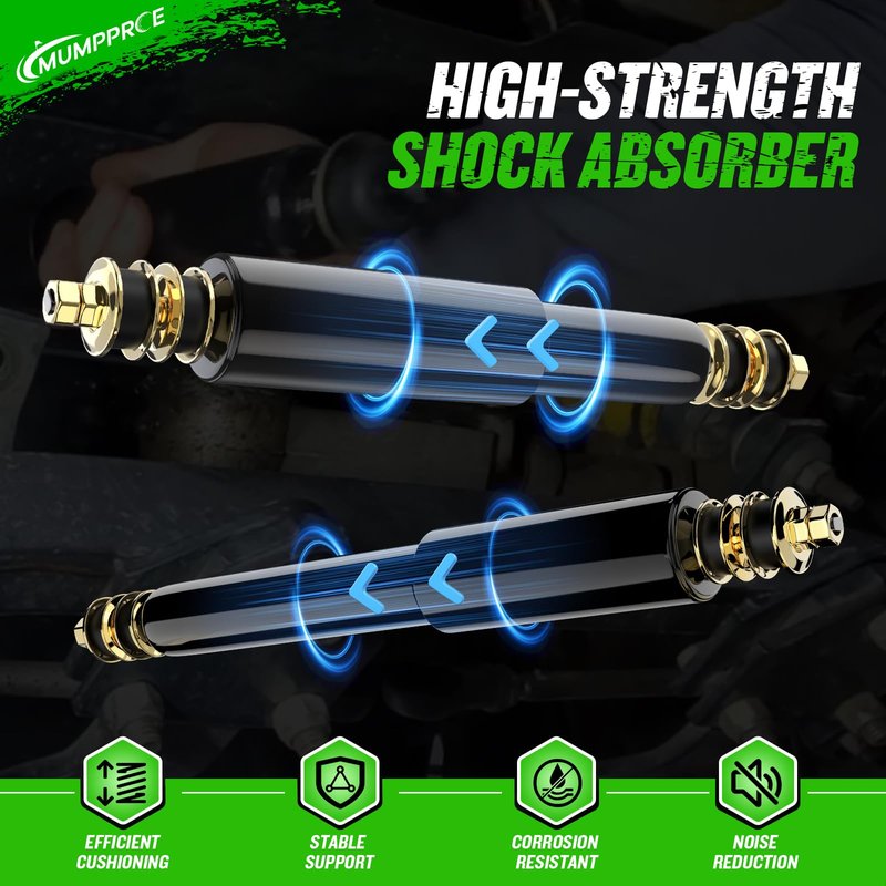 MUMPPRCE EZGO TXT Shocks, Golf Cart Front and Rear Shock Absorbers for EZGO TXT & Medalist 1994-Up Gas & Electric Models, Replaces OEM# 76418-G01, 70248-G01, 70324-G01, 76419-G01, 2 PCS