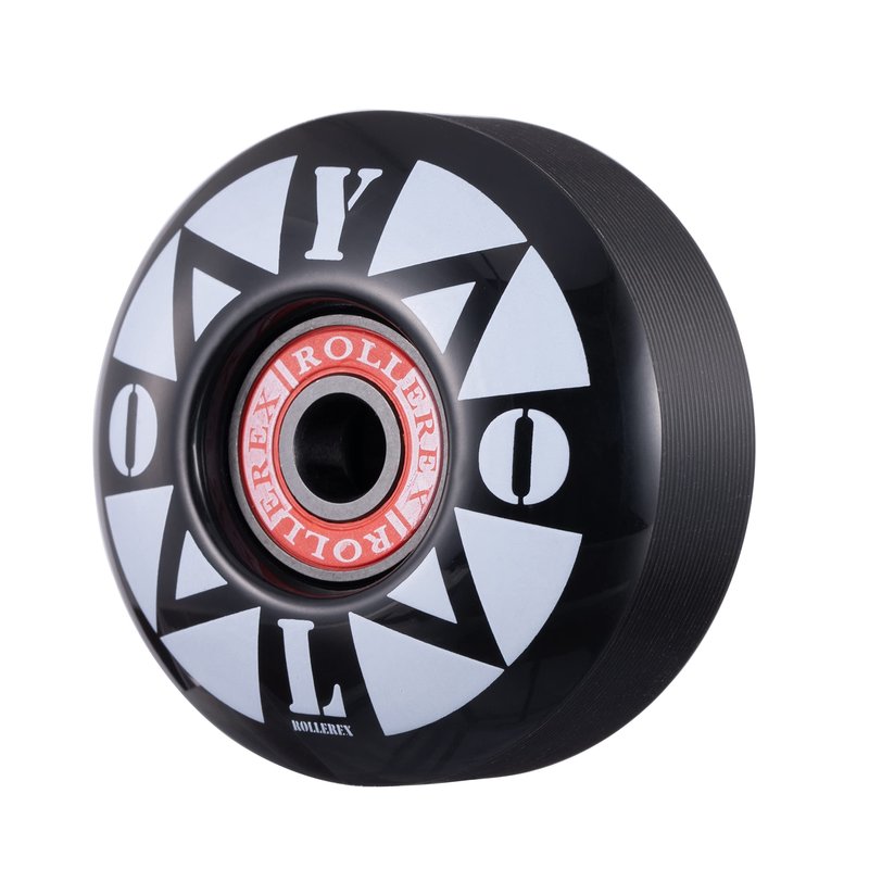 Rollerex YOLO 92A 52mm Skateboard Wheels 4-Pack with Optional Bearings Set – Durable 32mm Width Cruiser Wheels for Skateboards – Smooth Ride & Easy Installation
