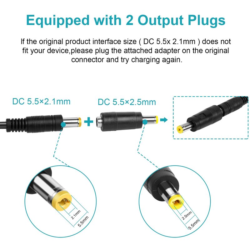 42V 2A Charger for Electric Scooter 36V 10S Lithium-ion Battery Pack Compatible with Hiboy S2 Pro, S2 Lite, S2 GOTRAX GXL V2, G2, G3, G4, Apex, Glider, XR Elite, XR Ultra 5.5 * 2.5mm