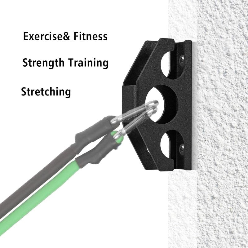 Wpbhk 3 Pcs Resistance Band Wall Anchors - Space Saving Wall Mount Anchors for Home Gym Workouts, Strength Training, Physical Therapy Exercise, Fitness with Mounting Screws
