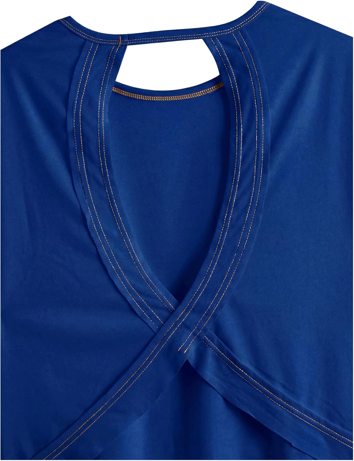 RoseSeek Women's Open Back Criss Cross Tee - Short Sleeve Summer Top | 3 Pack, Stylish & Comfortable