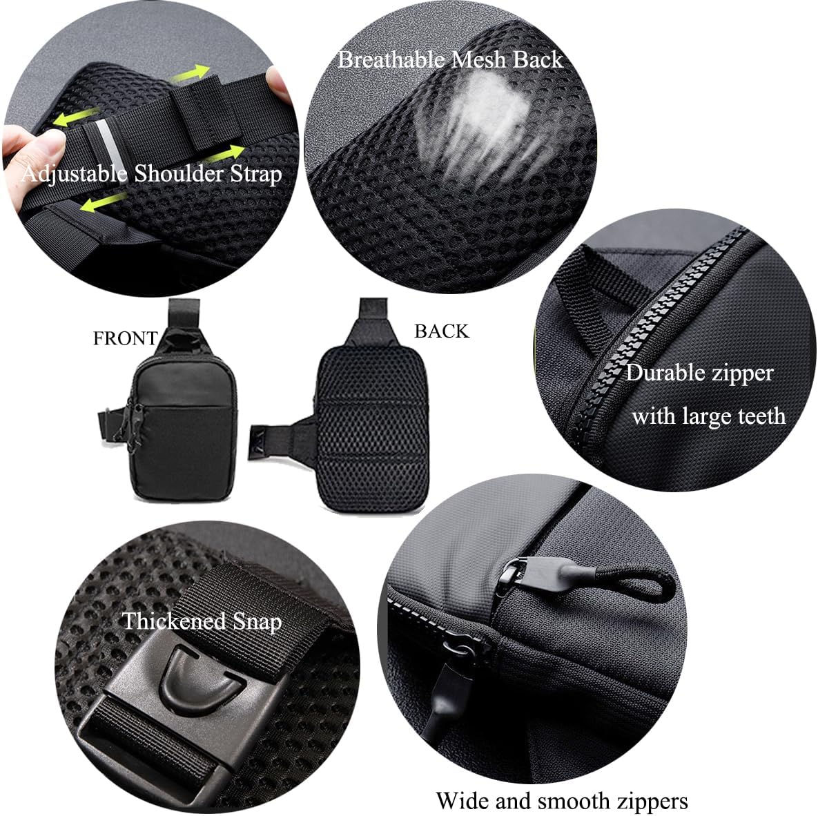 Skiennix Mini Sling Bag - Trendy Waterproof Crossbody Chest Bag for Men | Lightweight Daypack