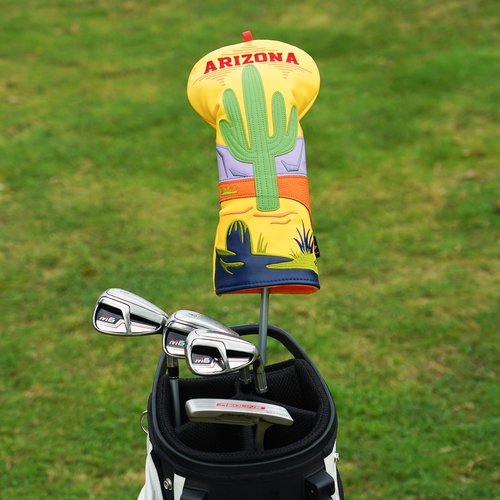 Craftsman Golf Club Cover Saguaro Cactus Driver Headcover Cactus Golf Club Head Cover for Driver Arizona Desert Style Fits 460cc Drivers Yellow