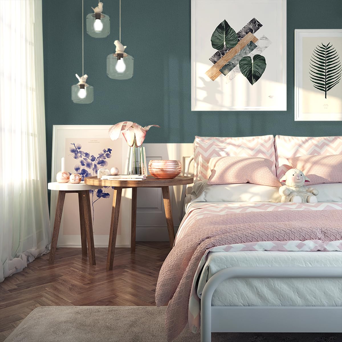 lenify Matte Green Peel and Stick Wallpaper Green Contact Paper 15.7inch x 196.8inch Solid Color Wallpaper Textured Decorative Wall Paper Self Adhesive Removable Cabinets Vinyl