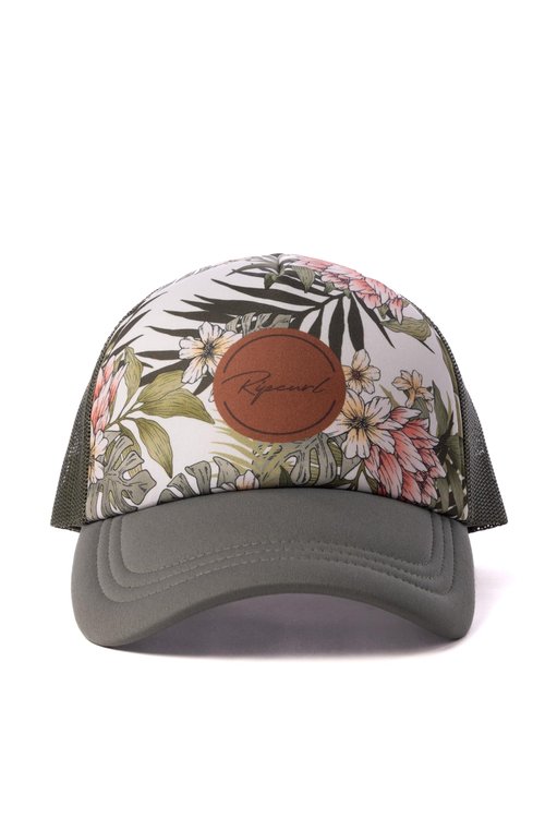 Rip Curl Women's Trucker, Baseball Hat, Lightweight and Breathable Mesh with Adjustable Snapback and Curved Brim for Sun Protection