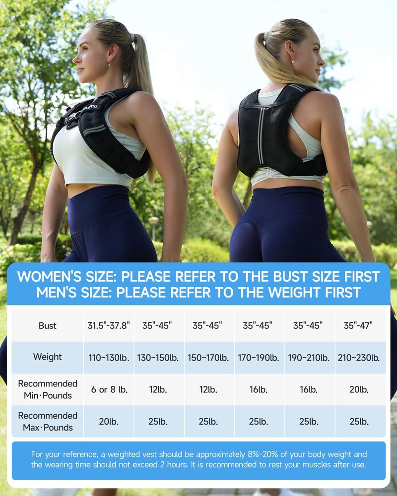 TAEVNO Weighted Vest, 12lb Weight Vest with Detachable Phone Pouch, Suitable For Women, Men, Ideal for Workouts, Strength Training, Fitness, Running, Weight Loss, Walking
