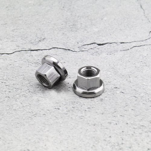 Micro Traders 6Pcs M9 Wheel Nuts M10 Axle Wheel Nuts Bicycle Wheel Nuts Replacement Hub Large Flange Axle Nut Accessories for Bicycle Silver