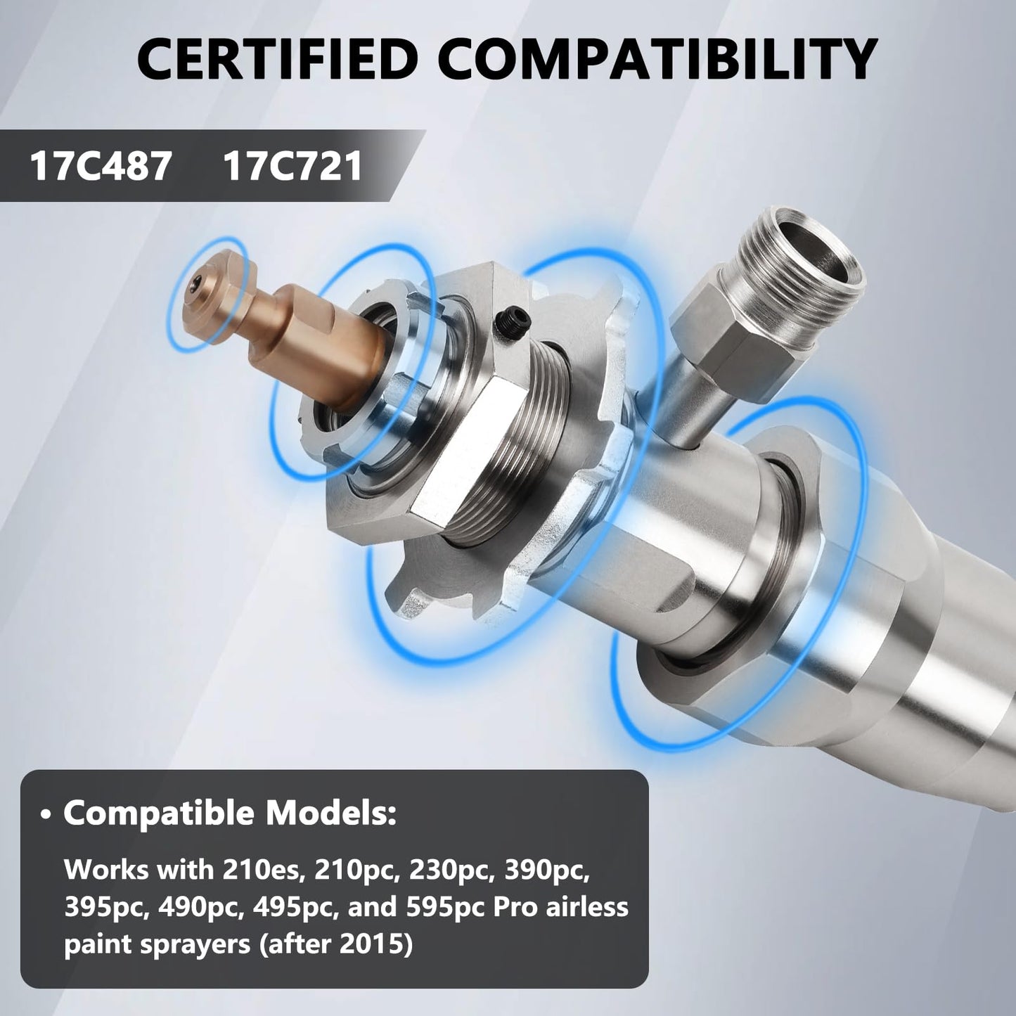 Boeeda 17C487 17C721 Airless Spray Pump Sprayer Accessories Compatible with Graco 210 PC ES 230 PC Pro 390 PC Pro 395 PC Pro 490 PC Pro 495 PC Pro 595 PC Pro