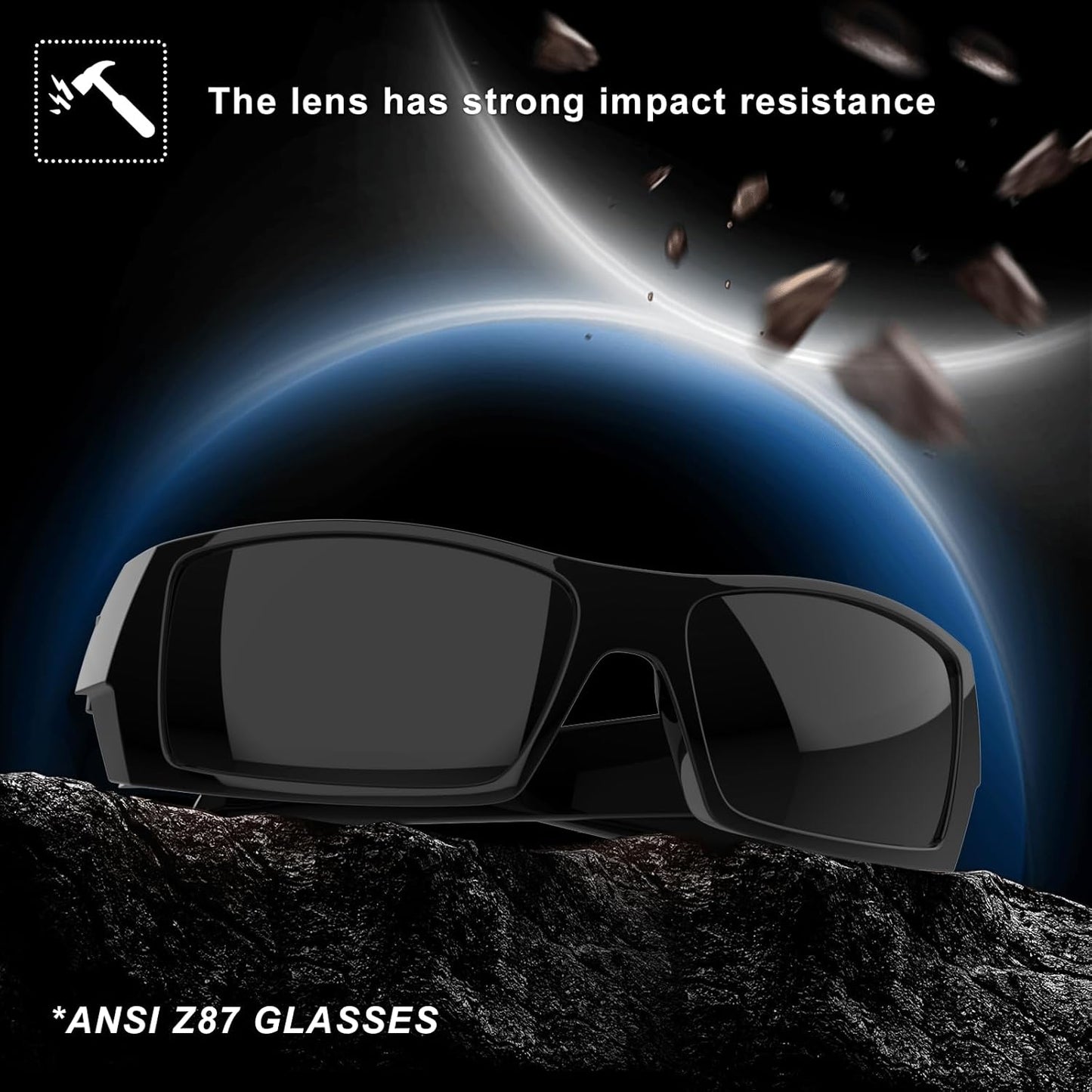 WISTON Z87 Sunglasses - Wrap Around UV400 Safety Glasses for Men | Ideal for Sports & Work