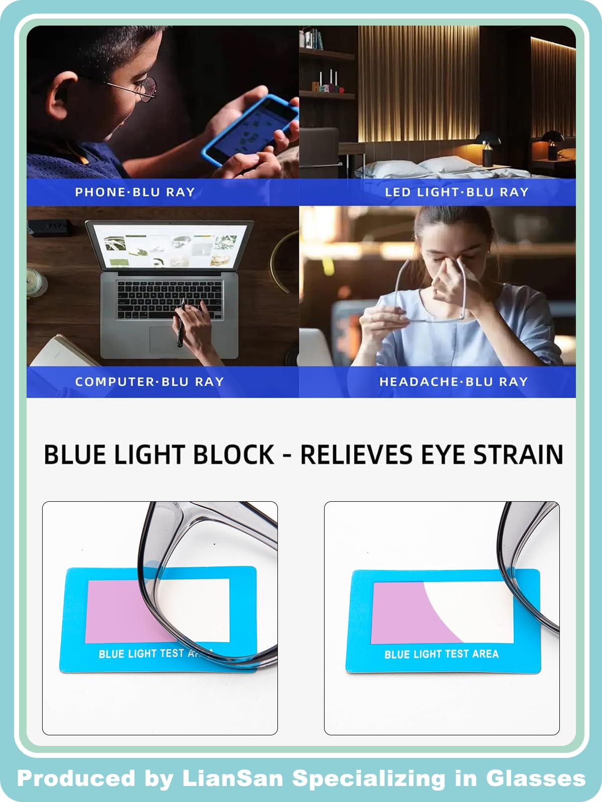 LianSan Oversize Anti-Fog Safety Glasses for Nurses, Z87.1 Certified Goggles for Women, Square UV Protection Light Grey