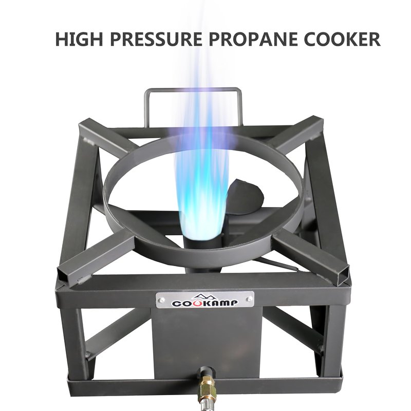 COOKAMP Propane Burner for Outdoor Cooking (Single Burner-Jet Burner)