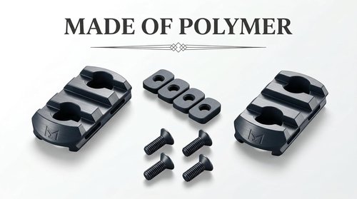 Gotical Multi Slots Mlok to Picatinny Rail Adapter 3 Slot Picatinny Rail Section Three Slots for MLok Handguard 2 Pieces (Pack of 2)