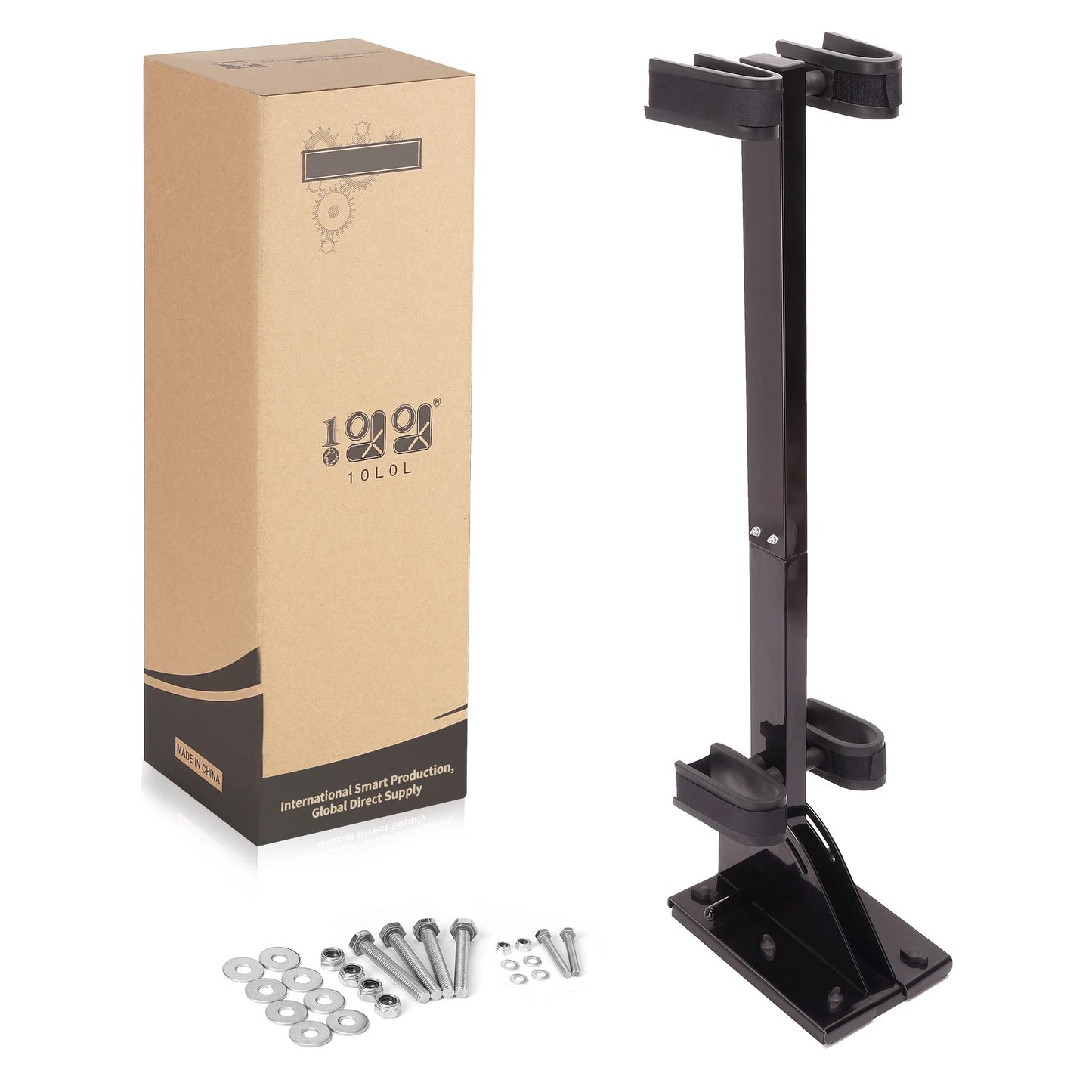 10L0L Universal Golf Cart Gun Holder for Yamaha,EZGO, Club Car, and UTV, Stand-Up Adjustable Floor Mount Gun Rack with Quick Release, Rifle & Hunting Gun Storage Accessory