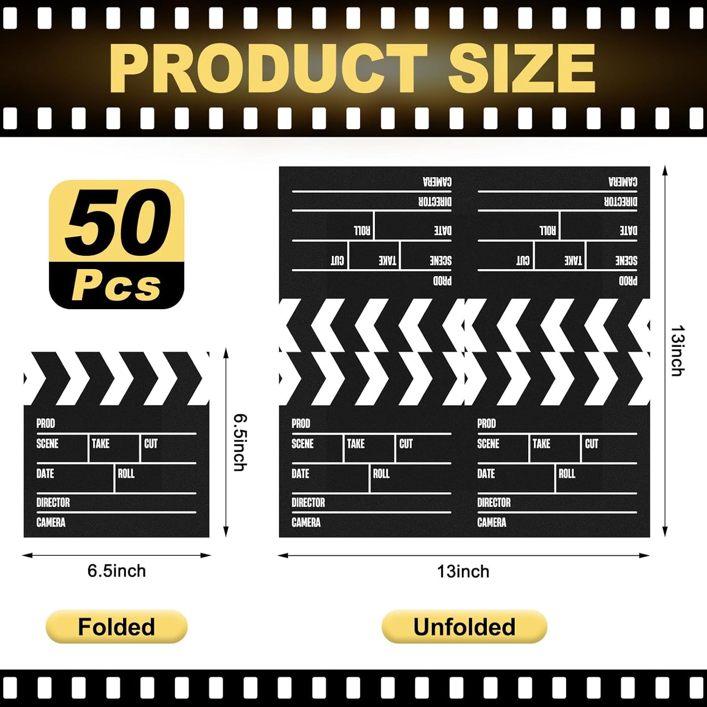 Movie Night Disposable Paper Napkins,50Pcs Movie Theater Decor Napkins for Party Decorations Square Movie Film Themed Tissue for Birthday Awards Ceremony Hollywood Party Supplies Movie Prop
