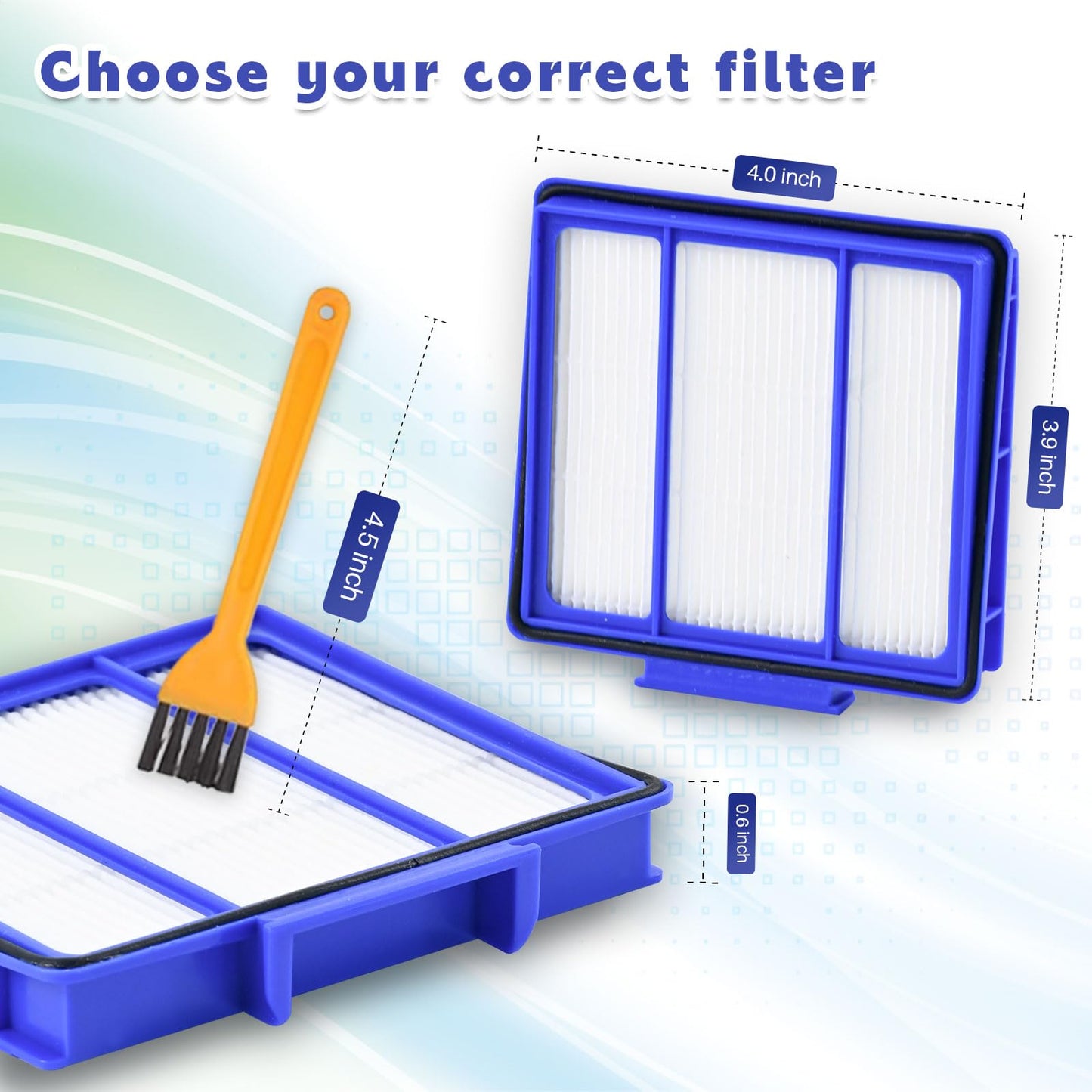 5-Pack HEPA Replacement Filters for Shark RV1001AE ION/IQ/EZ/Rocket/Robot/Pet Series Vacuums Compatible with AV2501AE, AV753, AV910/912S/915S, UR1000SR & More Vacuum Cleaner Parts