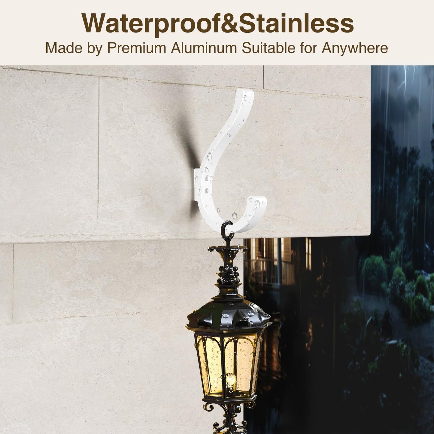 jockcaras Wall Hooks for Hanging Coat/Backpack - 5.4'' Large 40LBS Heavy Duty Hanger Wall Mount Screw in, for Towel, Closet, Robe, Bag, Outdoor, White 6 Pack