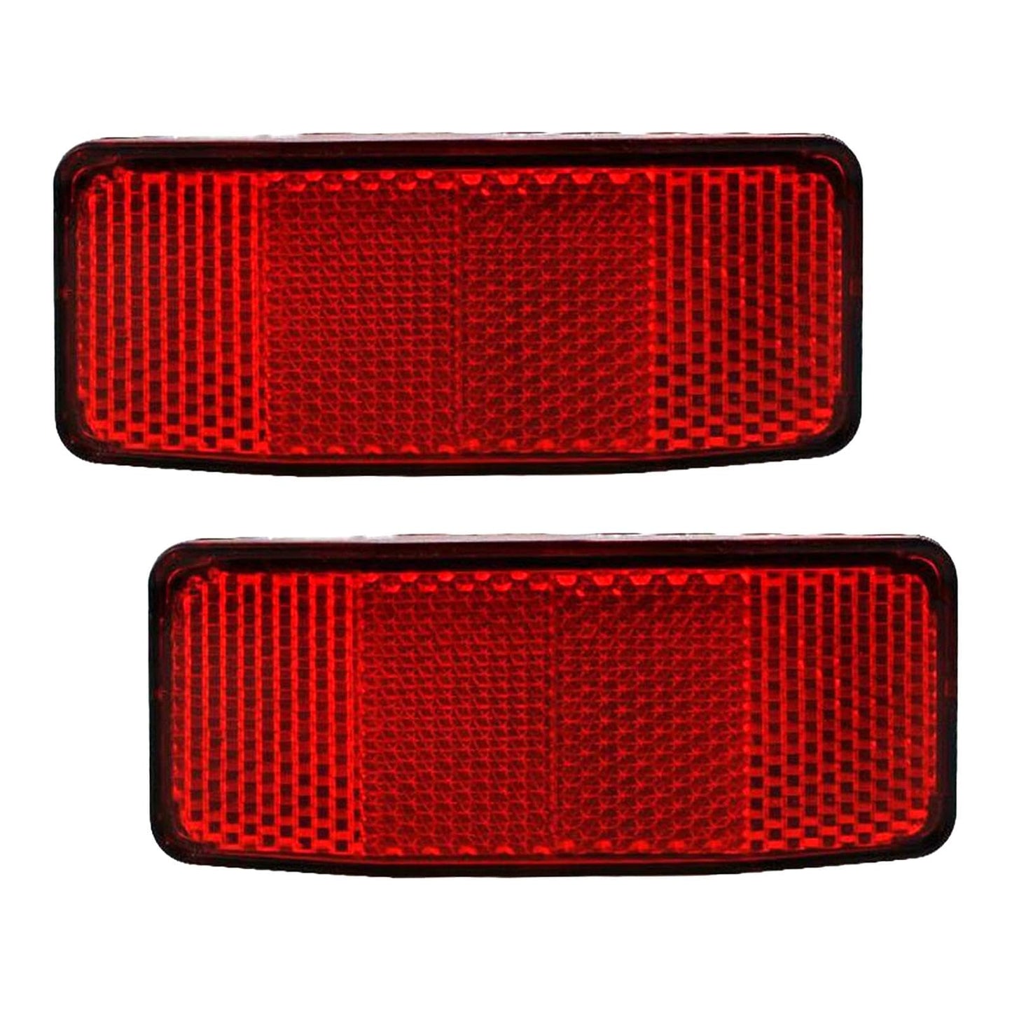2PCS Bike Reflectors for Night Riding, Front and Rear Bicycle Reflectors with Mounting Bolts and Screws, Bike Safety Reflector for Rear Rack, Basket, Mountain Bike, Road Bike and Commuter Bicycle