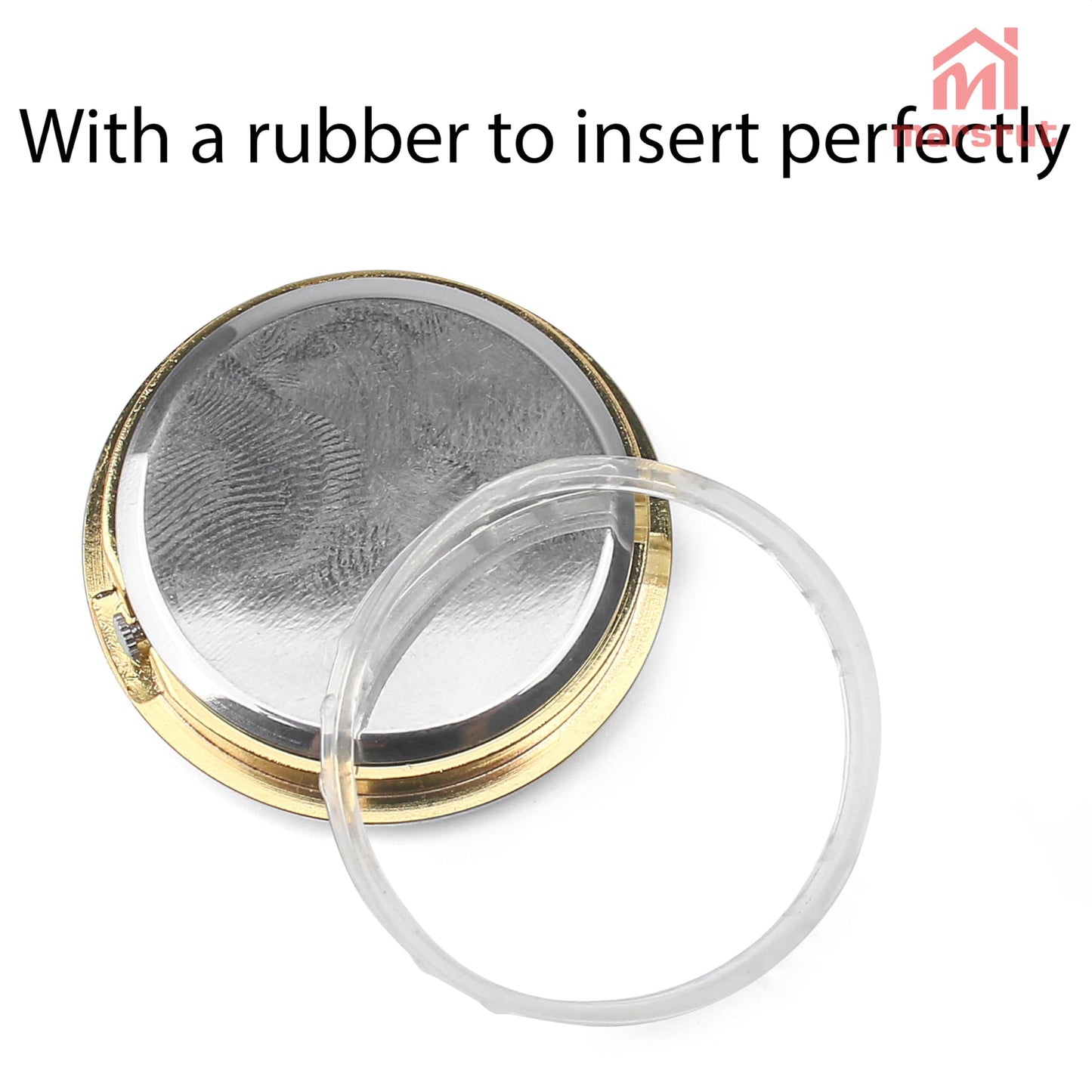 3PCS Mini Clock Face Insert Replacement, Fit 35mm (1.38") Hole Diameter, Round Inner Miniature Crystal Clock Roman Numeral Quartz Movement Metal Gold Tone Bezel Supplies for DIY Craft Repair Easy Read