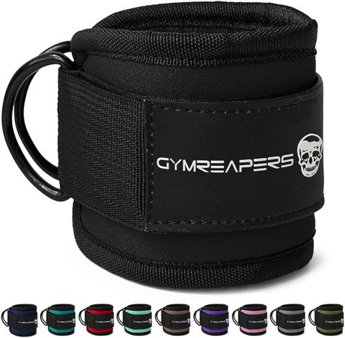 Gymreapers Ankle Straps - Adjustable Neoprene Leg Straps for Cable Machine Kickbacks & Glute Workouts