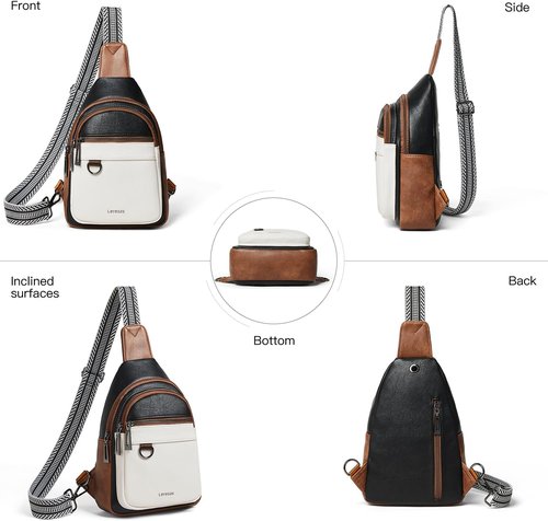 Leresas Sling Bag - 7L Vegan Leather Crossbody Backpack | Anti-Theft Travel Purse for Men & Women
