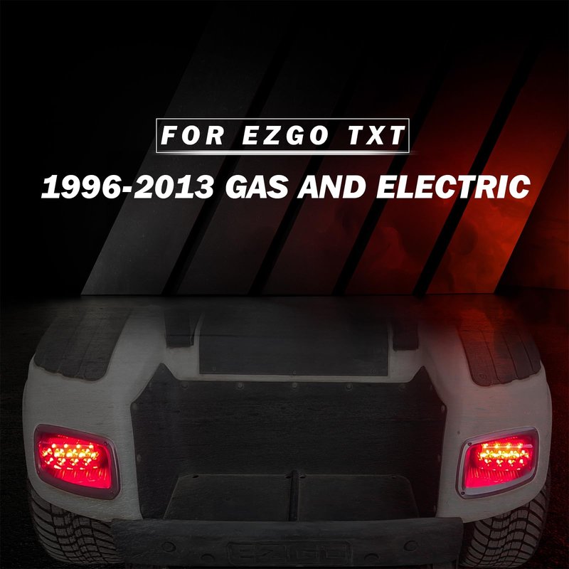 Orle Oko Golf Cart TXT LED Tail Light Kit Compatible with EZGO TXT Led Light 1996-2013 Gas and Electric Rear Replace 12V Light Kit Assembly For EZGO TXT Gas and Electric