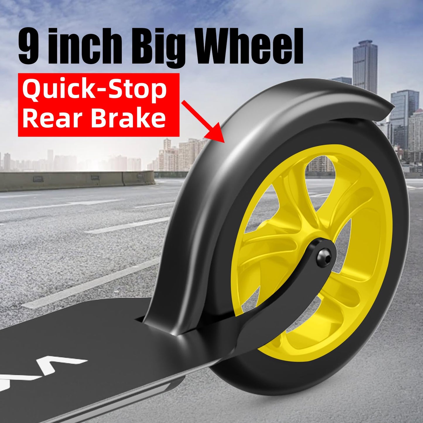 Scooter for Adults –Adult Scooter,Folding, Adjustable Height, Big Wheels, Lightweight All-Aluminum Frame | Suitable for Teens 12+ | 265lbs Weight Limit,Kick Scooter