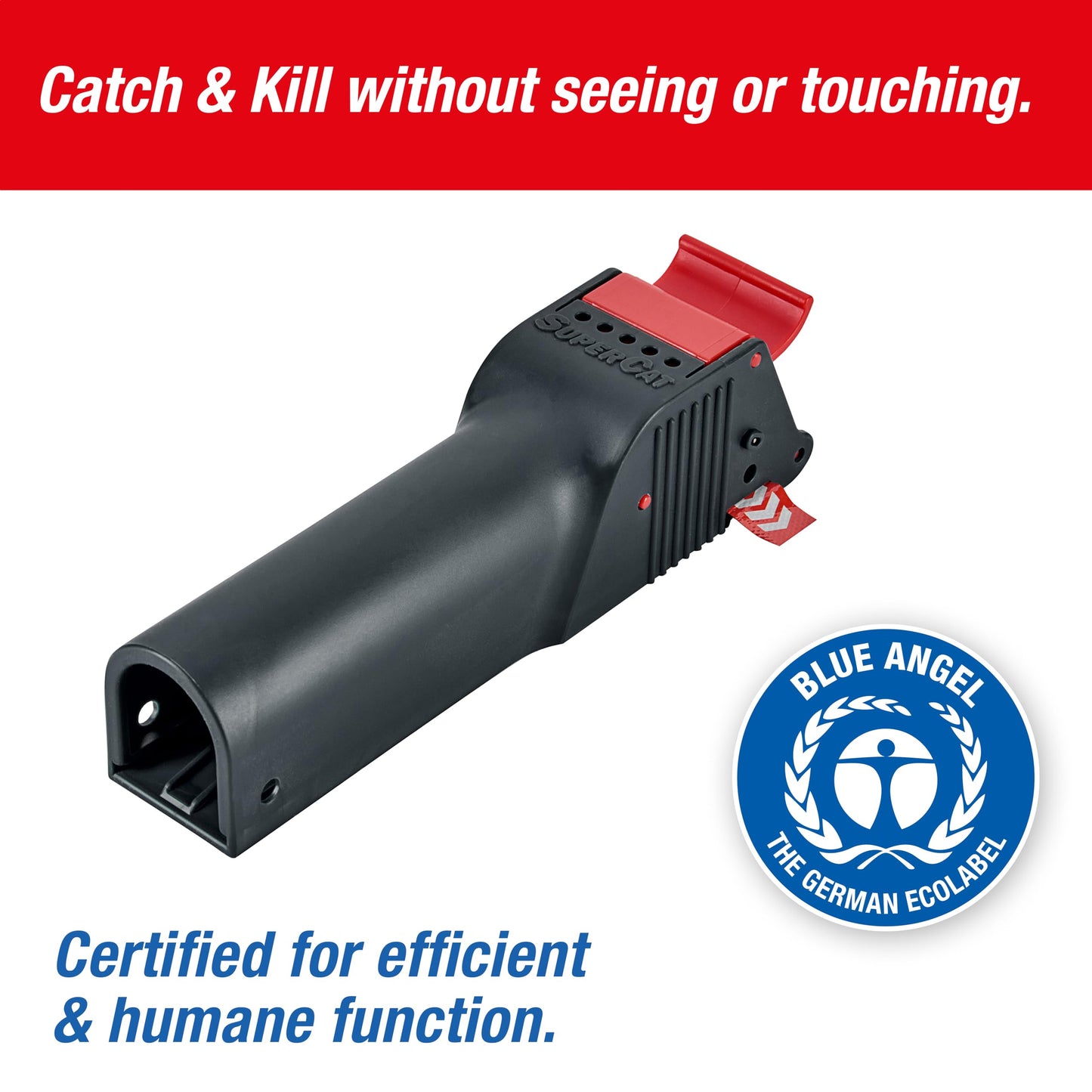 SWISSINNO Mouse Trap No See No Touch - Effective, Non-Contact + Non-Visible Catch + Kill with no-Fail catching - Pre-baited with Food Bait - Easy to Use - Reusable