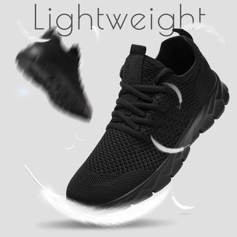 ZGPWZWL Running Sneakers for Men Shoes Athletic Tennis Gym Walking Casual Lightweight Breathable Workout Comfortable Sports Shoes Mens Black Size 11