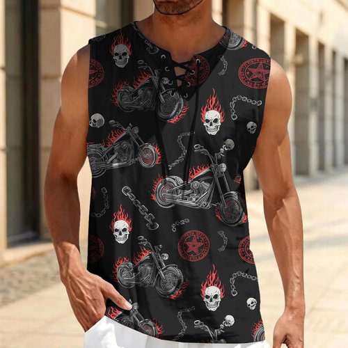 Domirica Men's Muscle Tank Top - Lightweight Athletic Fit Sleeveless Shirt for Summer Beach Wear