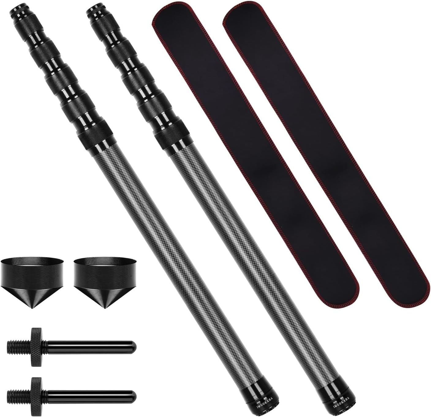 Skiennix Telescoping Tarp Poles - Heavy Duty Adjustable Carbon Fiber Tent Poles | Portable 7.9FT for Camping & Hiking