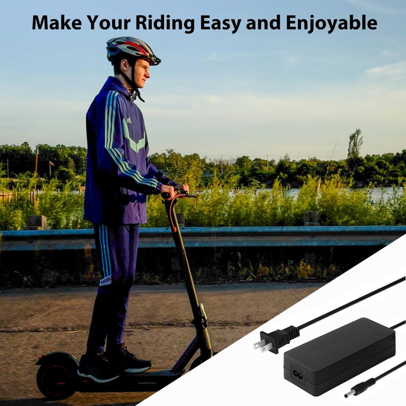 42V 2A Fast Charger, 36V Charging Adapter for 10S 36V Li-ion Battery Ebike, Multiple Safety Protection, Efficient Fast Charging for Hiboy, Apex, XR Ultra, Pocket Mod, Sports Mod