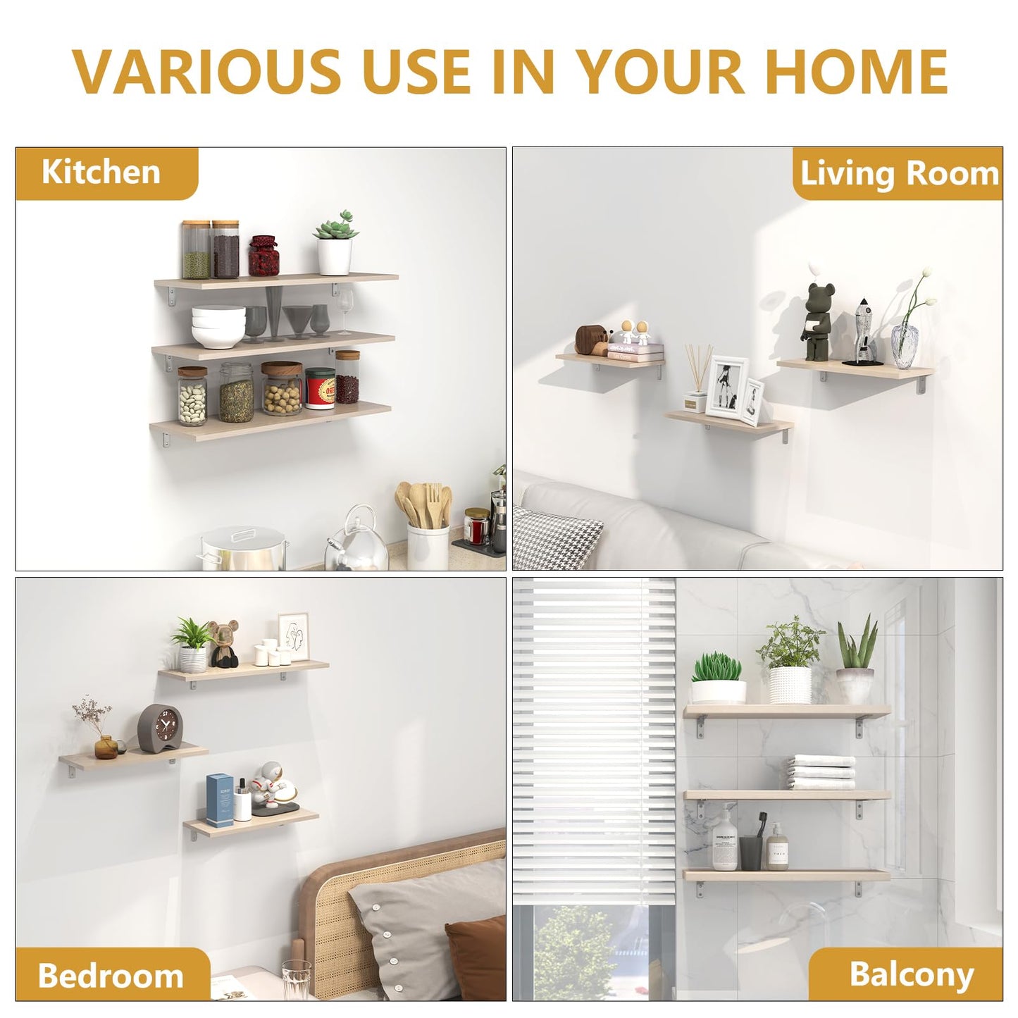 LSK L Bracket, 5"×2"(125×50mm) Heavy Duty Stainless Steel Corner Bracket for Wooden Board Max Load : 42lb, Pack of 6