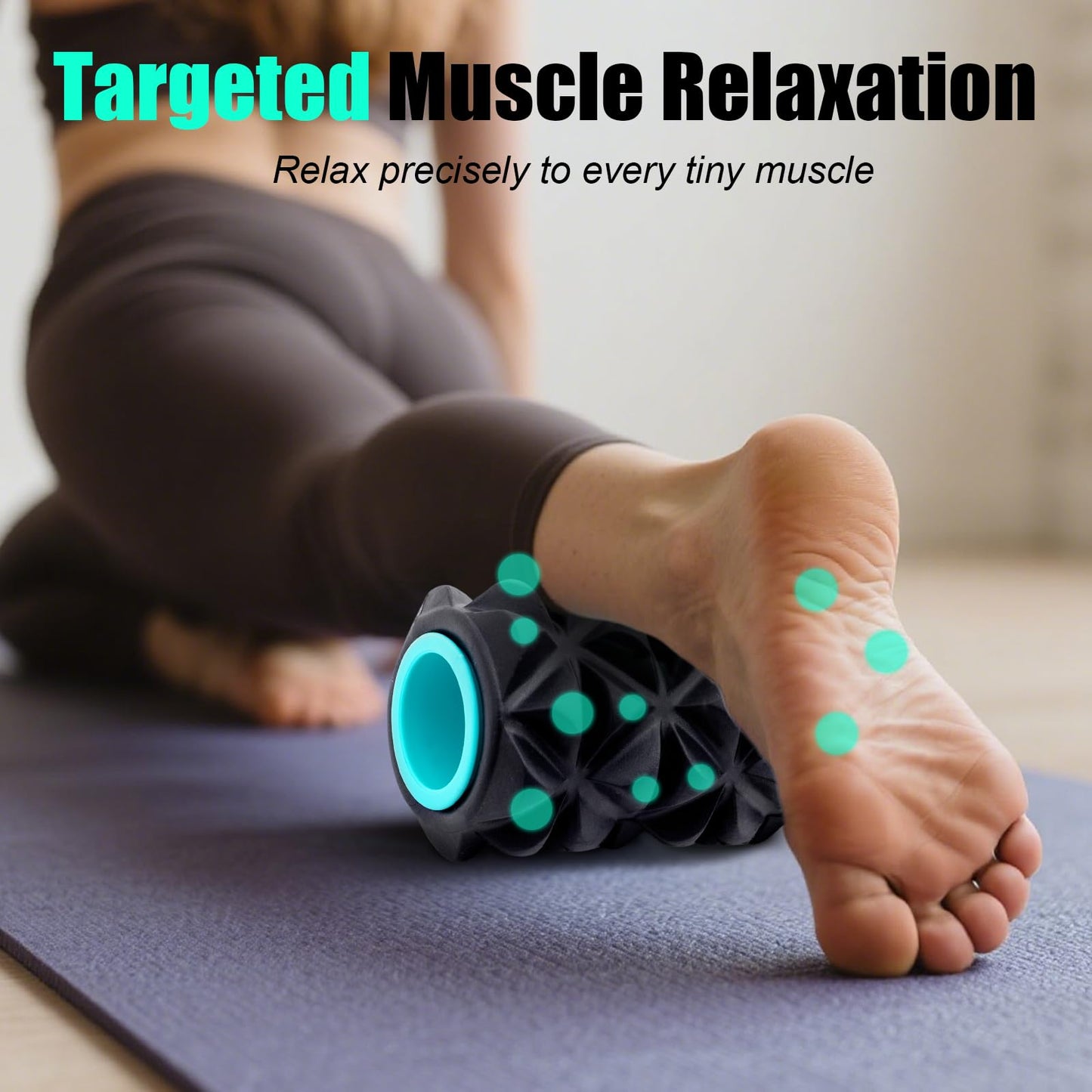 5 Pack Back Roller- Yoga Wheel for Back Pain Reliefn & Stretching, Back Wheel for Deep Tissue Massage, Foam Roller for Physical Therapy & Exercise
