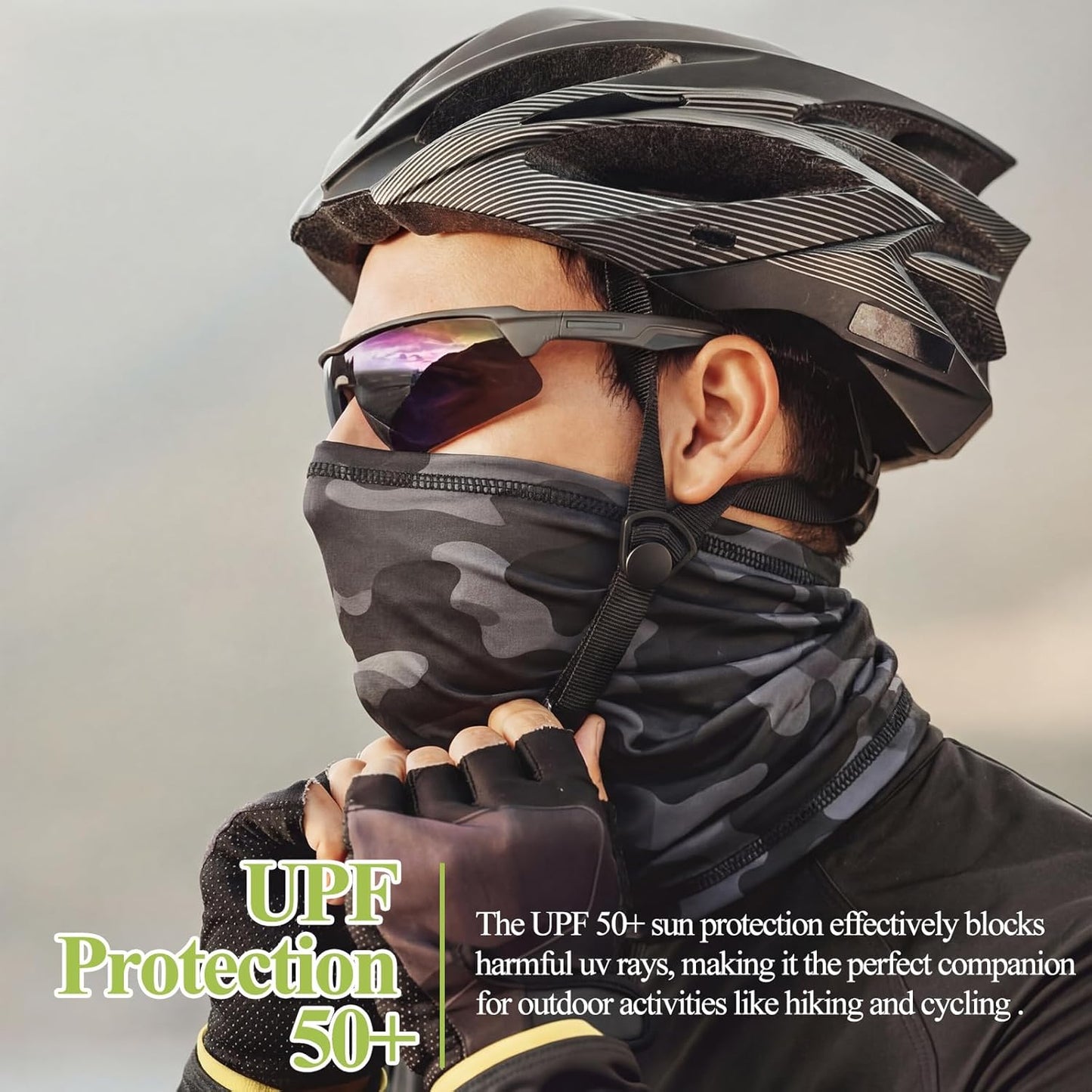 SATINIOR Camo Neck Gaiter - UV Protection Cooling Face Mask for Men & Women | Breathable Sun Hood