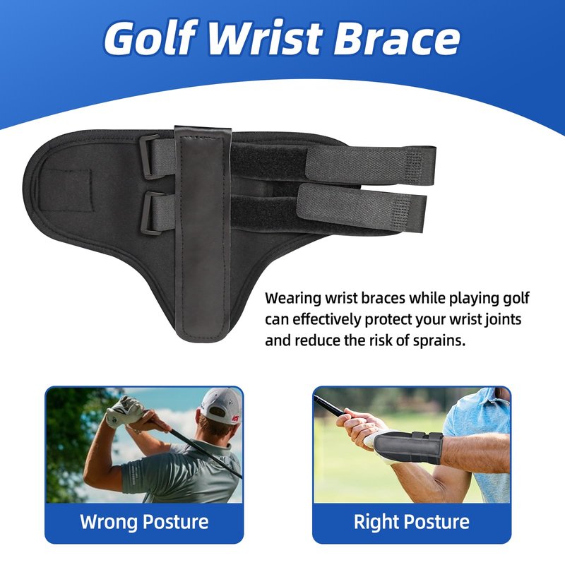 yuecan Wrist Brace for Beginners,Wrist Trainer for Golf Swing Practice Wrists Fixation Band Corrects,Adjustable Golf Wrist Training Aid with Splint for Left/Right Hand