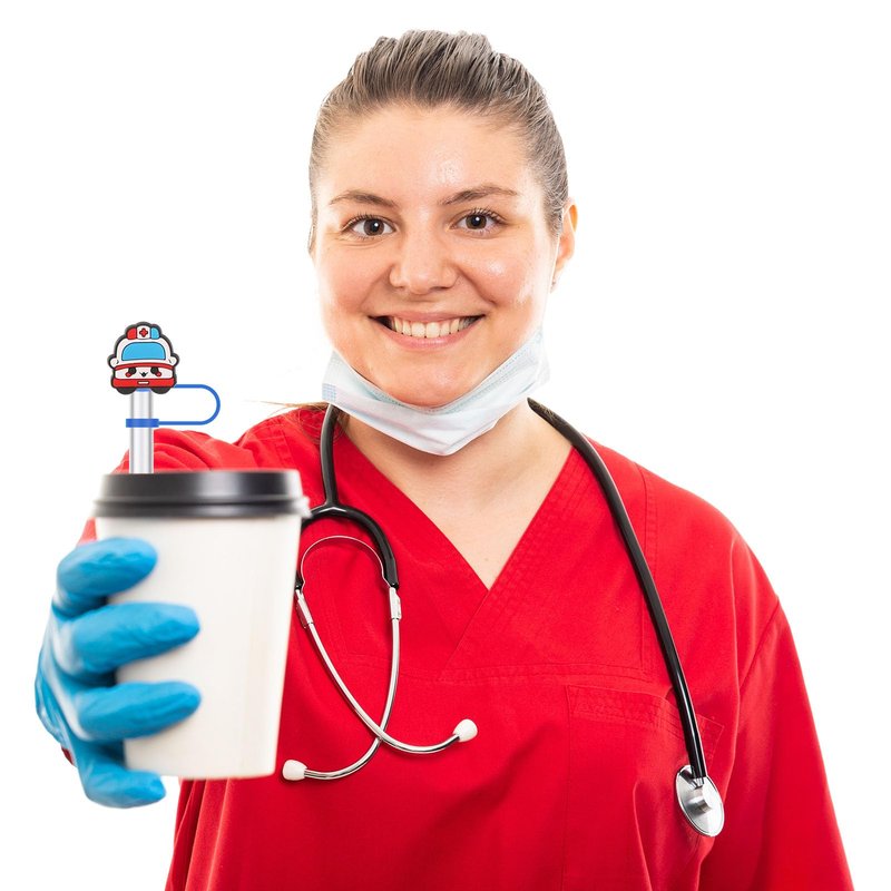 XLSXEXCL 75 Pcs Nurses Straw Cover Caps Compatible with Stanley Cup, Silicone Cute Reusable Straw Toppers for Cups 30&40 Oz Tumbler Accessories 10mm