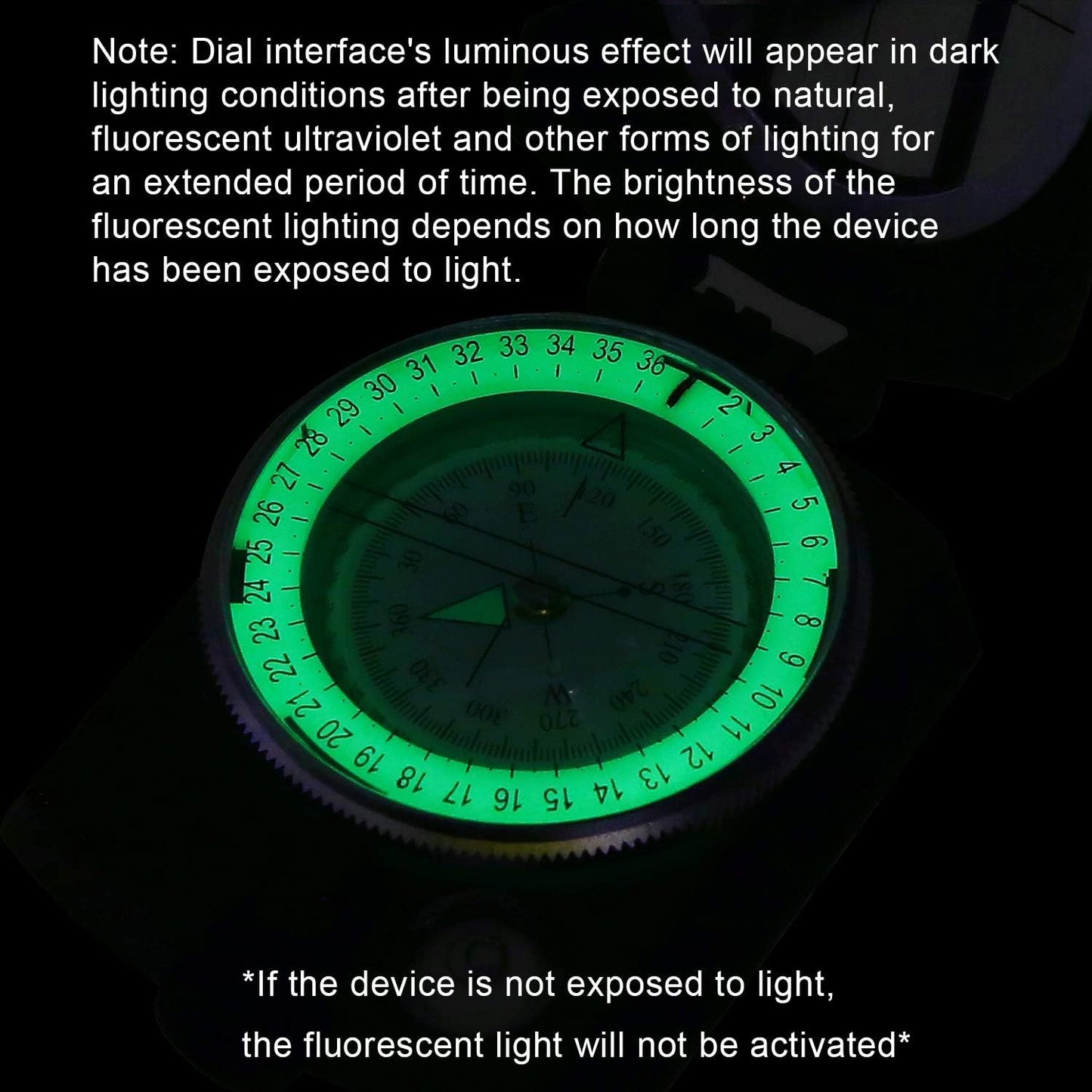 Sportneer Multifunctional Compass - Army Green & Black with Inclinometer for Camping & Hiking